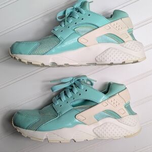 Nike Huarache Run Sparkle Sneakers Youth 5.5 Y Tropical Twist Aqua AV5104-300